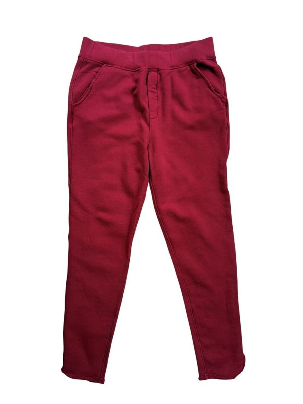 Frank & Eileen LAB628TF Tulip Hem Ankle Jogger Pant Red L